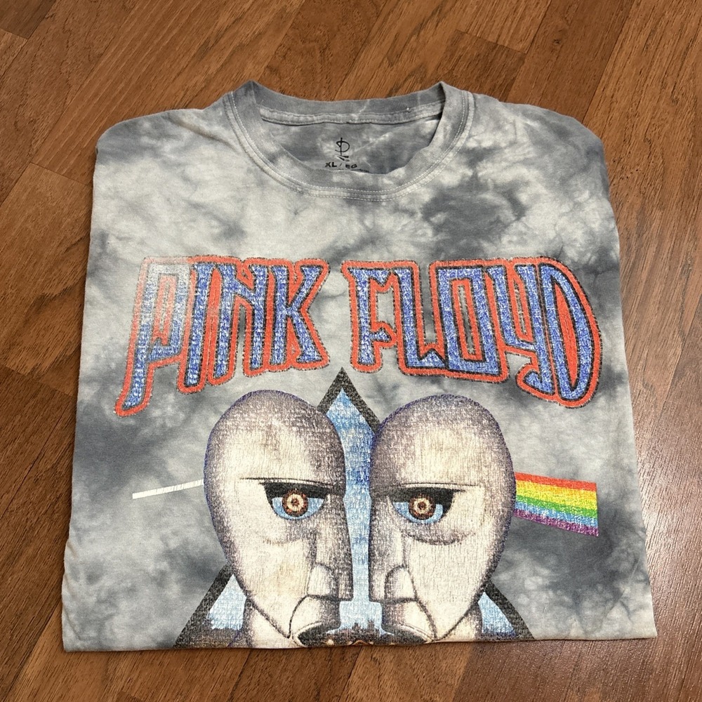 Pink Floyd Division Bell Shirt Mens XL Gray Tie Dye Perryscope 1994 Tour Repro